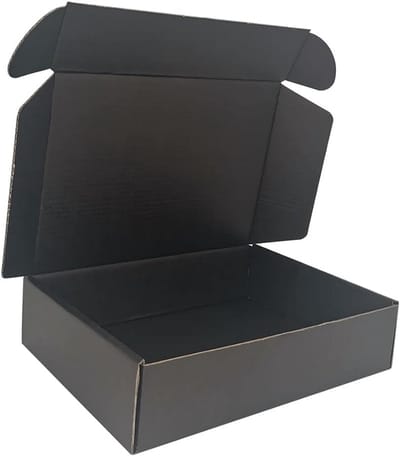 50 Pack 22x15x5cm Zwarte Golfkartonnen Postdozen - Kleine Verzenddozen voor Geschenken en Onderdelen