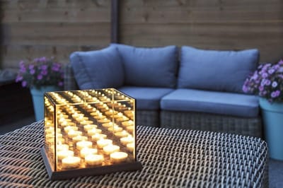 Candle Light Waxinelichthouder met spiegelglas