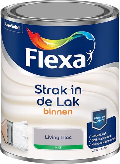 Flexa - Strak In De Lak Binnenlak Mat - Living Lilac - Mengverf - 750 Ml