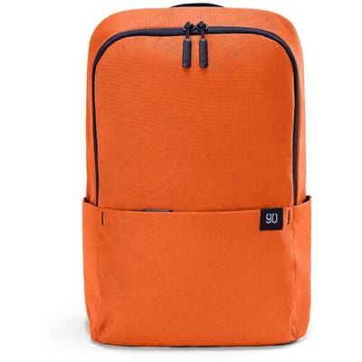 NINETYGO Tiny rugzak, boekentas met twee schouderbanden, eenvoudige laptoptas, veelzijdig, lichtgewicht, grote capaciteit, oranje, ultralicht 194 g,