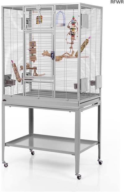 RFWR® Uitbreidbare vogelkooi voor parkieten en vinkens - Premium kwaliteit met zwenkwielen