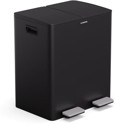 Moderne 40 liter afvalbak met soft-close deksel en 3 liter compostbak