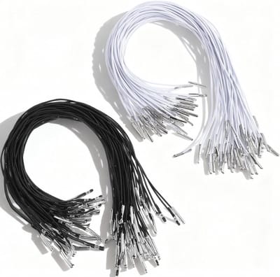 Elastische Hoedband met Metalen Steunen 30 cm - Ideaal voor Maskers, Feesthoeden en Boekbinding (Wit)