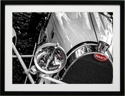 Deknudt Frames Poster in lijst - zwart oldtimer wagen - 60x80 cm