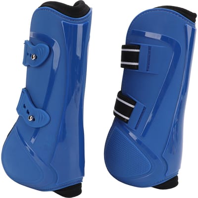 Paard Voorbenen Steunlaarzen PU+Neopreen Paard Voorbenen Beschermer voor Paardentraining Springen(Blauwe Voorpoten M)