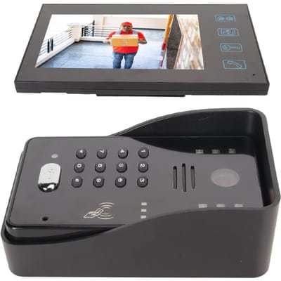 Video Deurbel 7 inch TFT Scherm RFID Wachtwoord IR CUT 1000TV Lijn Bedraad Intercom Systeem Stekker EU Plug