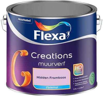 Flexa - Creations Muurverf Zijdemat - Midden Framboos - Mengverf - 2,5 L