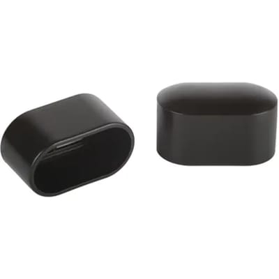 Fix-o-moll Meubeldop - Glij-eigenschappen - Ovaal Kunststof Zwart - 38x20mm - 4 Stuks