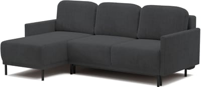 Selsey Hamiel – Hoekbank met slaapfunctie & opbergruimte, Corduroy, Universeel, Blauwgrijs