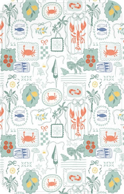 WC mat 50x80 cm - Antislip - Patroon - Groen - Mediterraans - Toiletmat - Vloermat - Douchemat - Toilet tapijt - Toiletmatten
