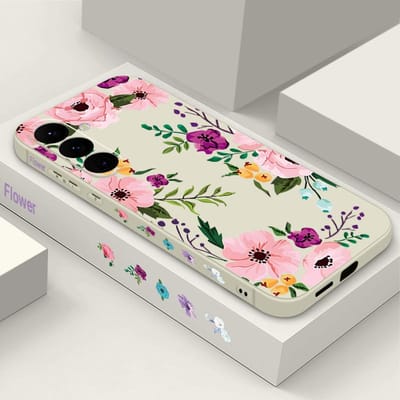 Pioenbloemen Print Zachte TPU Hoesje Voor Samsung Galaxy S25 S22 S23 S24 Ultra S24 FE A56 A55 A53 A54 A35 A15 A16 A36 5G Telefoonhoesje Galaxy S23+