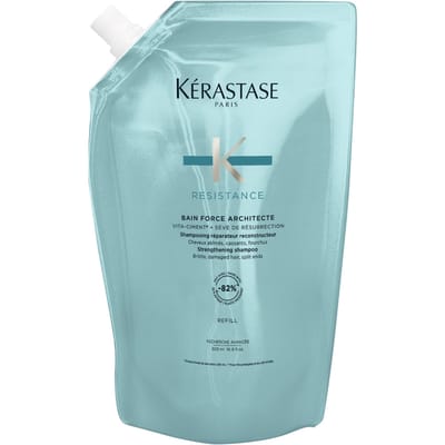 Kérastase Résistance Bain Force Architecte Shampoonavulling – Herstelt en versterkt het haar - Voor beschadigd haar - 500ml