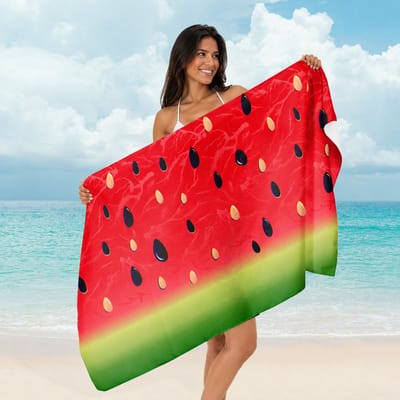 Sercano Strandlaken 75 x 150 cm – Microvezel Strandhanddoek – Sneldrogend, Lichtgewicht & Compact – Voor Strand, Zwembad en Reizen – Rood