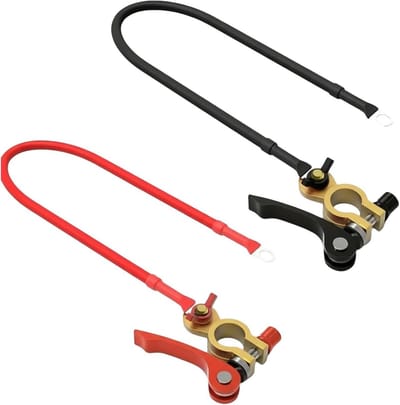 Autoaccukabel - Omvormerkabel Starter - Voertuig Energie - Hoge Duurzaamheid - 50 cm - Zwart
