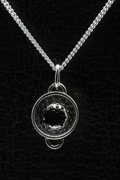 Zilveren Vergiet ketting hanger