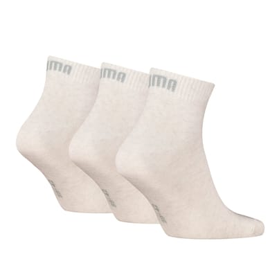3-paar Quarter sokken - Elastisch katoenen sokken voor dames en heren - Zwart - Grijs - wit - Blauw - 38