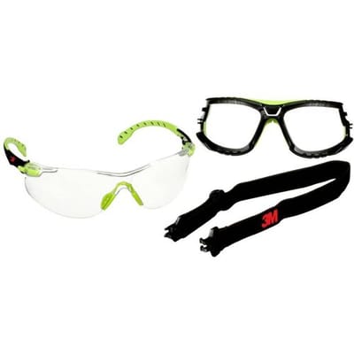 3M Solus S1201SGAF-TSKT Veiligheidsbril Met anti-condens coating Groen, Zwart