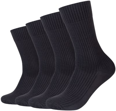 s.Oliver, Sokken Unisex Katoen OCS Biologisch Ribbelstructuur zacht comfortabel platte naden verstevigde hiel en teen dagelijks gebruik 4-pack, Originals Heren Dames Basics Sokken Kwaliteit, gecertificeerd katoen