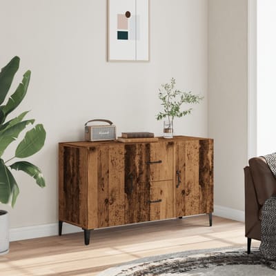 vidaXL - Dressoir - 100x36x60 - cm - bewerkt - hout - oud - houtkleurig