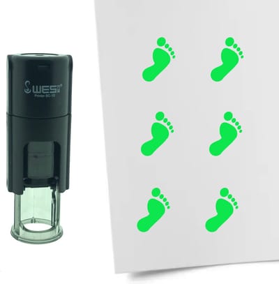 CombiCraft Stempel Voet 10mm rond - groene inkt