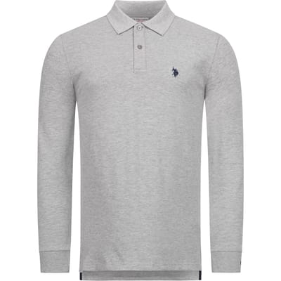 U.S. POLO ASSN. Heren langmouwen Polo Shirt gemaakt van katoenen elastaan