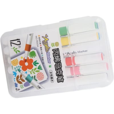 Acrylverf Markers Sterke Dekking Sneldrogend Waterdicht Ronde Schacht Graffiti Markers voor Glas veelkleurig
