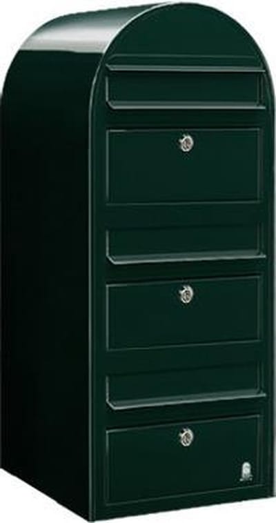 Brievenbus Bobi Trio Zwart Groen