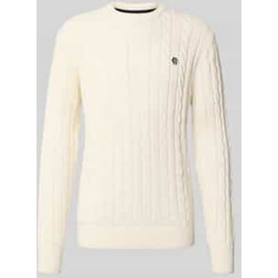 Slim fit gebreide pullover van puur katoen