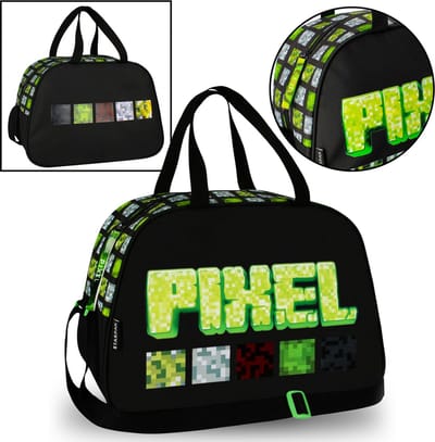 Pixel Game Sporttas Jongens Ruime Gym Reistas Schouder 39x16x27cm