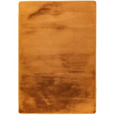 Muratap Heaven fluffy soft vloerkleed hoogpolig effen tapijt geel- 120x170 cm
