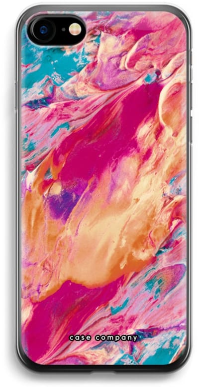 Case Company® - Hoesje geschikt voor iPhone SE 2020 hoesje - Pastel Echoes - Soft Cover Telefoonhoesje - Bescherming aan alle Kanten en Schermrand
