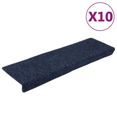 vidaXL - Trapmatten - Zelfklevend - 10 - st - 65x21x4 - cm - Antraciet - Rechthoekige - Rand
