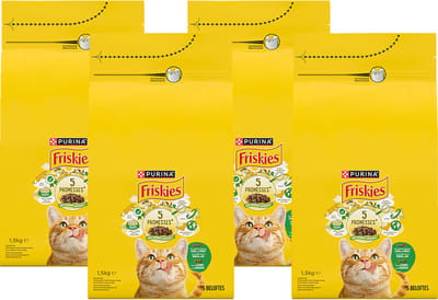 Friskies droogvoer voor katten - konijn, kip & groenten - 4 x 1500g