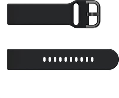 Siliconen bandje - geschikt voor Huawei Watch GT Runner 2 / GT 2(e) 46 mm / GT 3 / 4 / 5 (Pro) 46 mm / Watch 3 (Pro) / Watch 4 (Pro) / GT 6 (PRO) 46mm - zwart