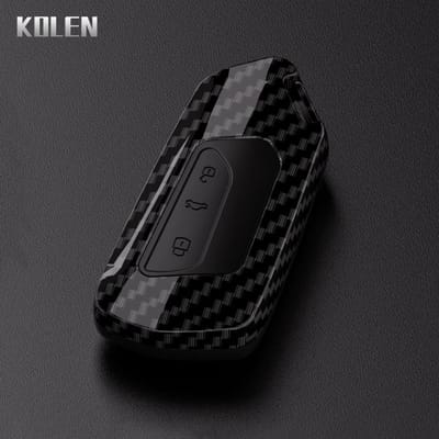 Coque de protection pour clé de voiture en ABS pour Vw Volkswagen Golf 8 Mk8 Skoda Octavia A8 Seat Leon Mk4 Cupra Formentor Tarraco Accessoires black