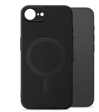 My Style Hoesje geschikt voor Apple iPhone 16e MagSafe Telefoonhoesje Flexibel TPU | My Style Protective Flex Backcover | Geschikt voor MagSafe | Geschikt voor Draadloos Opladen met Magnetische Ring | Geschikt voor MagSafe Case - Zwart