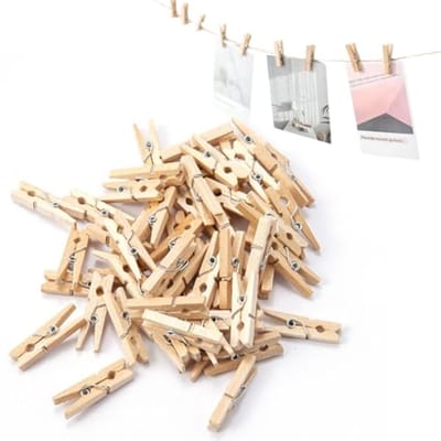 Mini Houten Knutselspeldjes - 50 Stuks 1 Inch Wasknijpers voor Foto's en Ambachten