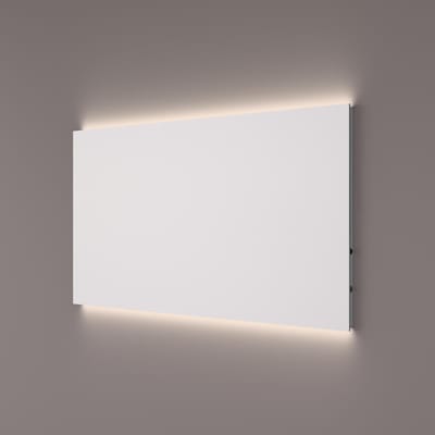 HIPP Design spiegel met Indirecte LED Verlichting Onder en Boven 140 x 70 x 3 cm + Touch Dimmer + Spiegelverwarming + Kleurenwissel + 2 Stopcontacten
