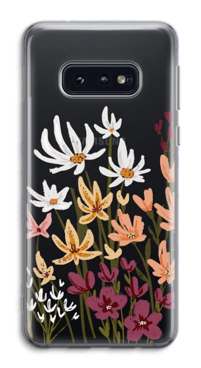 Case Company® - Hoesje geschikt voor Samsung Galaxy S10e hoesje - Painted wildflowers - Soft Cover Telefoonhoesje - Bescherming aan alle Kanten en Schermrand