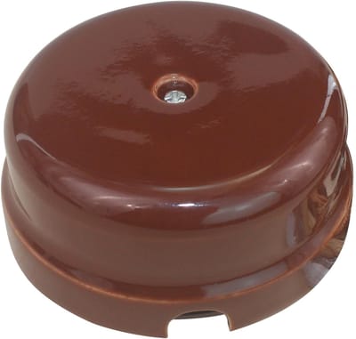 aftakdoos voor 4-gaats systemen voor kabelinvoer/-uitgang. Keramische kabelafdekking en kabelafdekking bruin Ø 78 mm Prof. 35 mm
