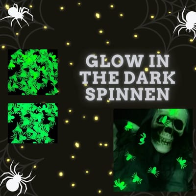 Akyol - nep spinnen - glow in the dark spinnen - 30 stuks -spinnen glow in the dark - nep spinnen glow in the dark -lichtgevende spinnen - versiering - halloween - griezel - spinnen halloween