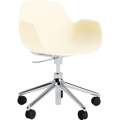 Normann Copenhagen Form Draaifauteuil met wielen - NormannCopenhagenFormCream - aluminium