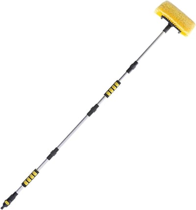 Autowasborstel Lange Steel - Wasborstel Auto - Voertuigen Reinigen - Uittrekbaar Handvat - 160 cm - Meerkleurig