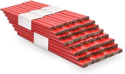 Set van 72 Professionele Houtbewerkingspotloden - Duurzame Medium Potloden voor Timmerwerk, Metselwerk en Markeren van Hout en Bouwmaterialen - 175mm Lengte