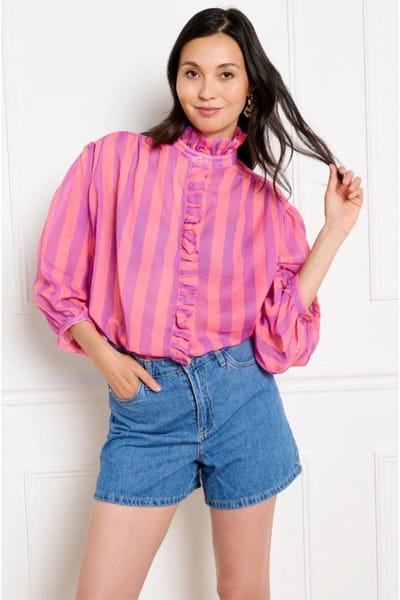 LolaLiza Blouse C Lizzy 05703160 1968 Pink Purple Dames Maat - S