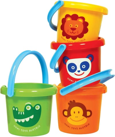 Kleurrijke zandemmer voor kinderen - 1,5 liter - Ideaal voor zandbak en zandspeelgoed