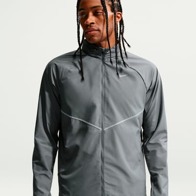 Nike Repel hardloopjack met uv-bescherming voor heren Miler - Grijs- Heren, Grijs M