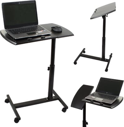 Laptoptafel verstelbaar bureau op wielen