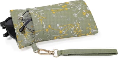 Dubbele Brillenzak met Draagriem en Squeeze Top Sluiting