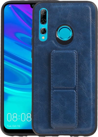 Grip Stand Hardcase Backcover - Telefoonhoesje - Achterkant Hoesje - Geschikt voor Honor 20 Lite - Blauw